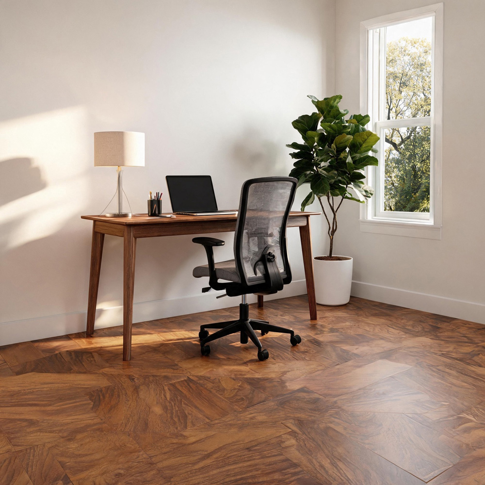 Living and Home Parquet Dark Brown Self-Adhesive PVC Flooring Tile 30 Pack Image 8
