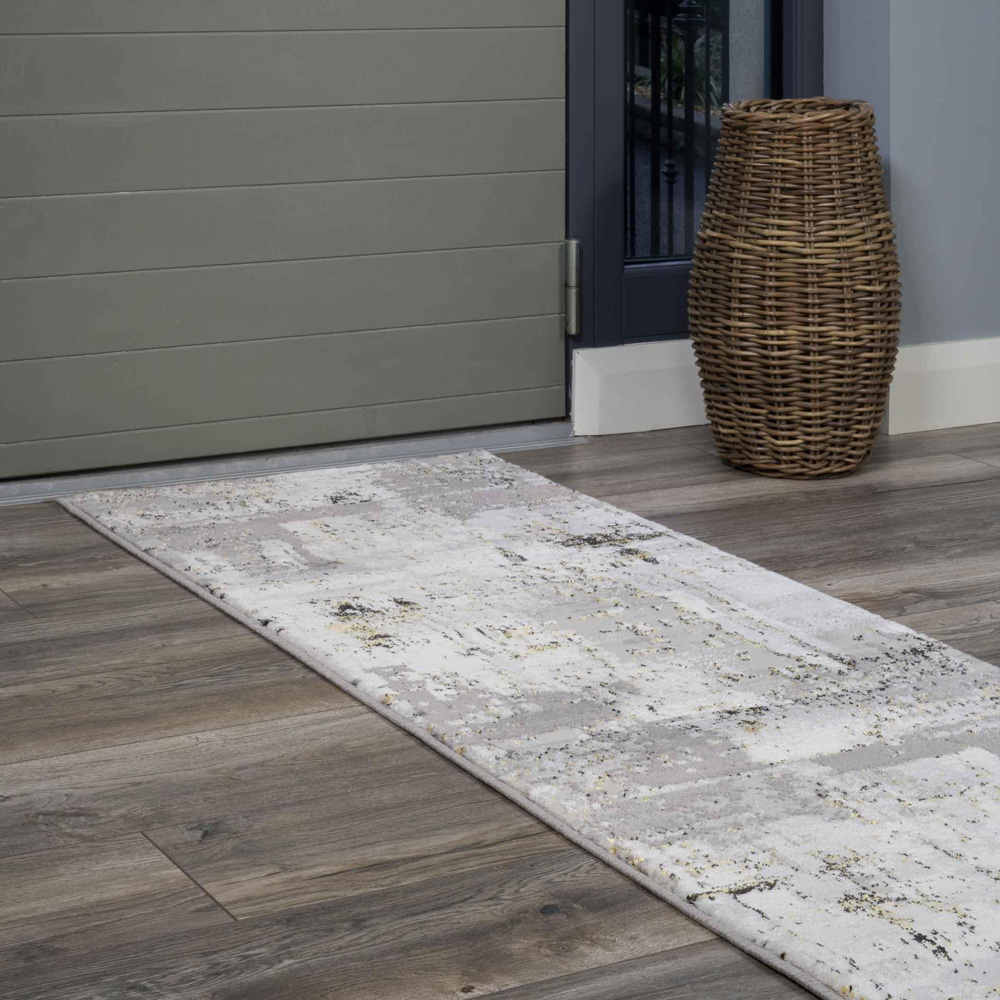 Kukoon Hatton Grace Gold Distressed Rug 60 x 240cm Image