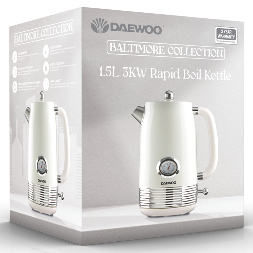 Daewoo SDA2522GE Buttermilk Baltimore 1.5L Rapid Boil Kettle Image 6