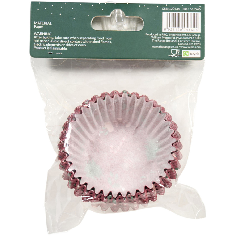 Pack of 100 Paper Christmas Cupcake Cases Image 3