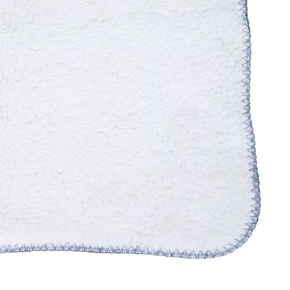 Caeden Check Sherpa Throw - Blue and White Image 5