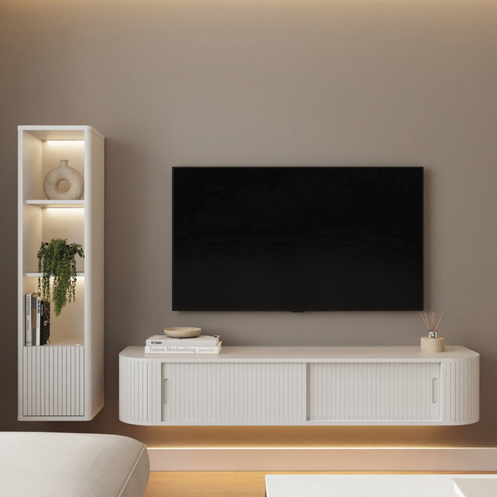 GFW Mateo White 2 Piece Living Room Furniture Set Image 1