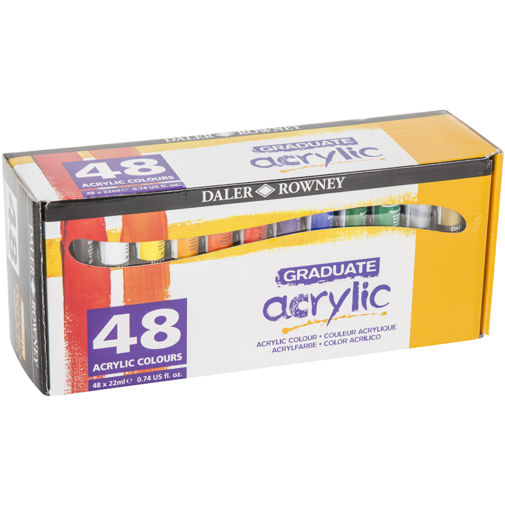 Daler Rowney Graduate Acrylic Paint 22ml 48 Pack Image 1