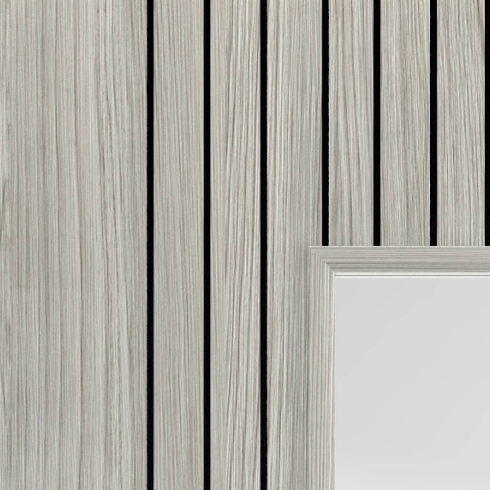 JB Kind Aria Light Grey Glazed Laminated Internal Door 1981 x 686mm Image 3