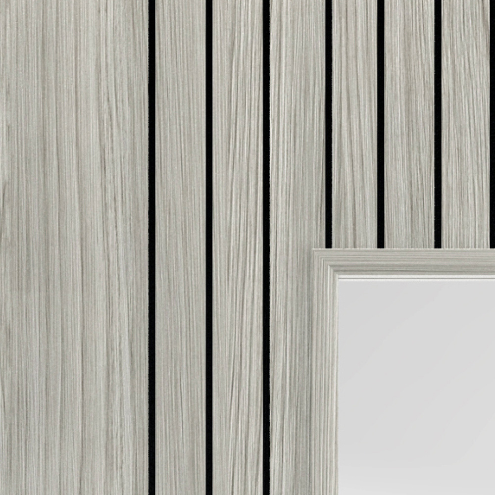 JB Kind Aria Light Grey Glazed Laminated Internal Door 1981 x 762mm Image 3