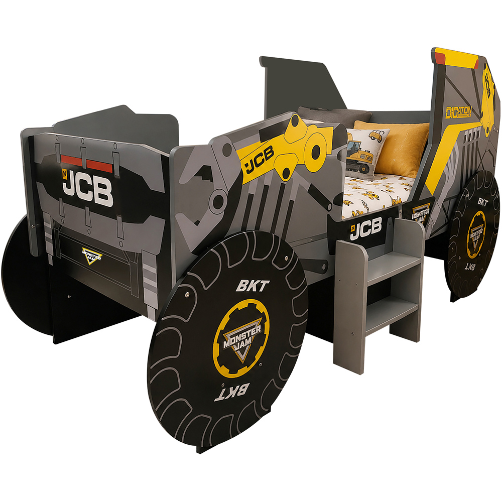 Kidsaw Monster Jam DIGatron Single JCB Digger Kids Bed with Storage Image 2