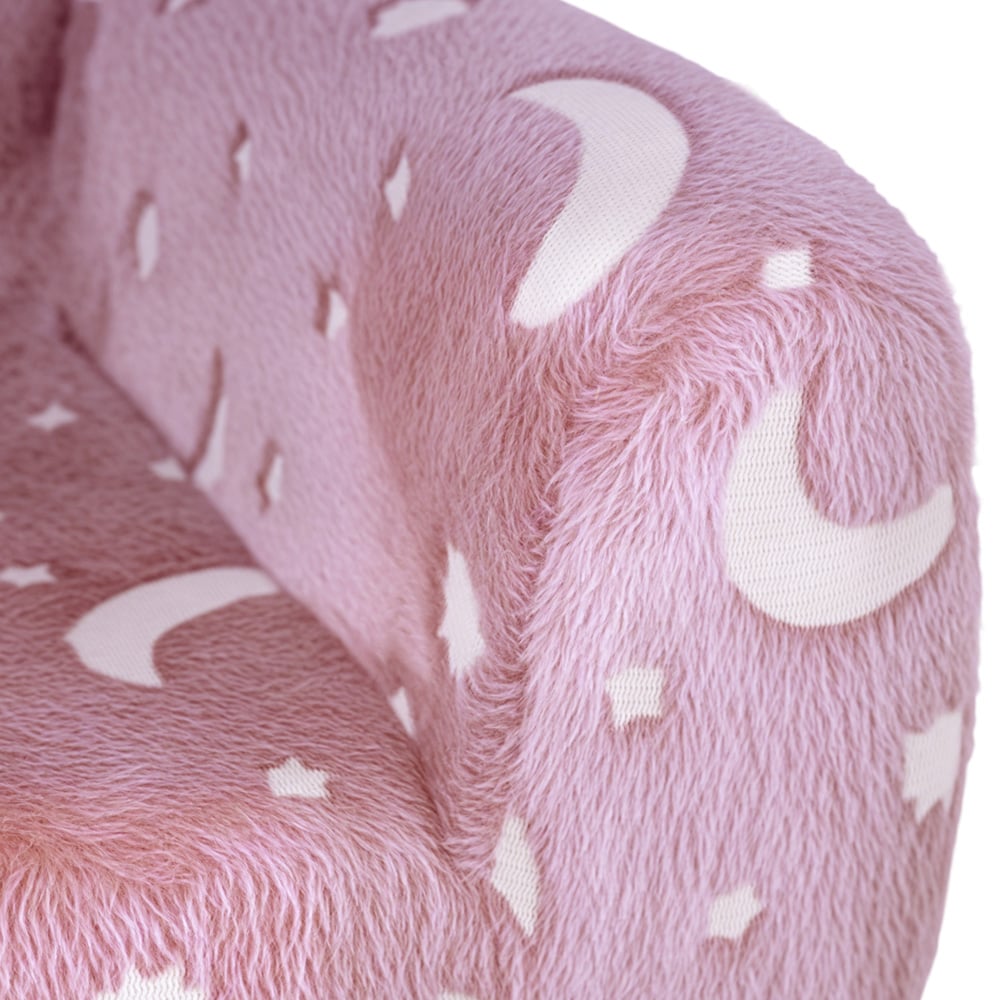 AIYAPLAY Pink Glow in the Dark Kids Armchair Image 3