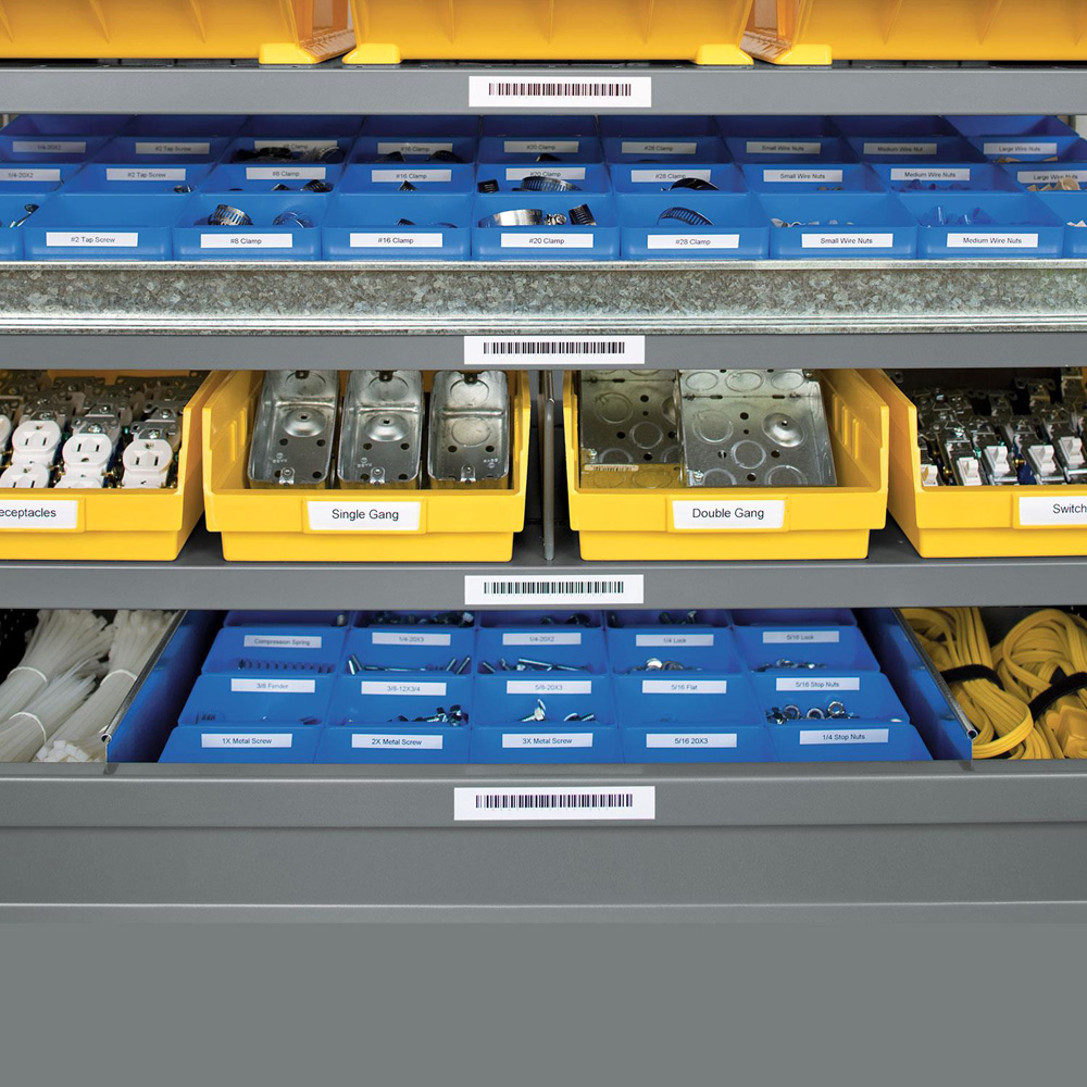 DYMO Rhino Vinyl Industrial Black On Yellow Nylon Flexible Label 12mm x 3.5m Image 4