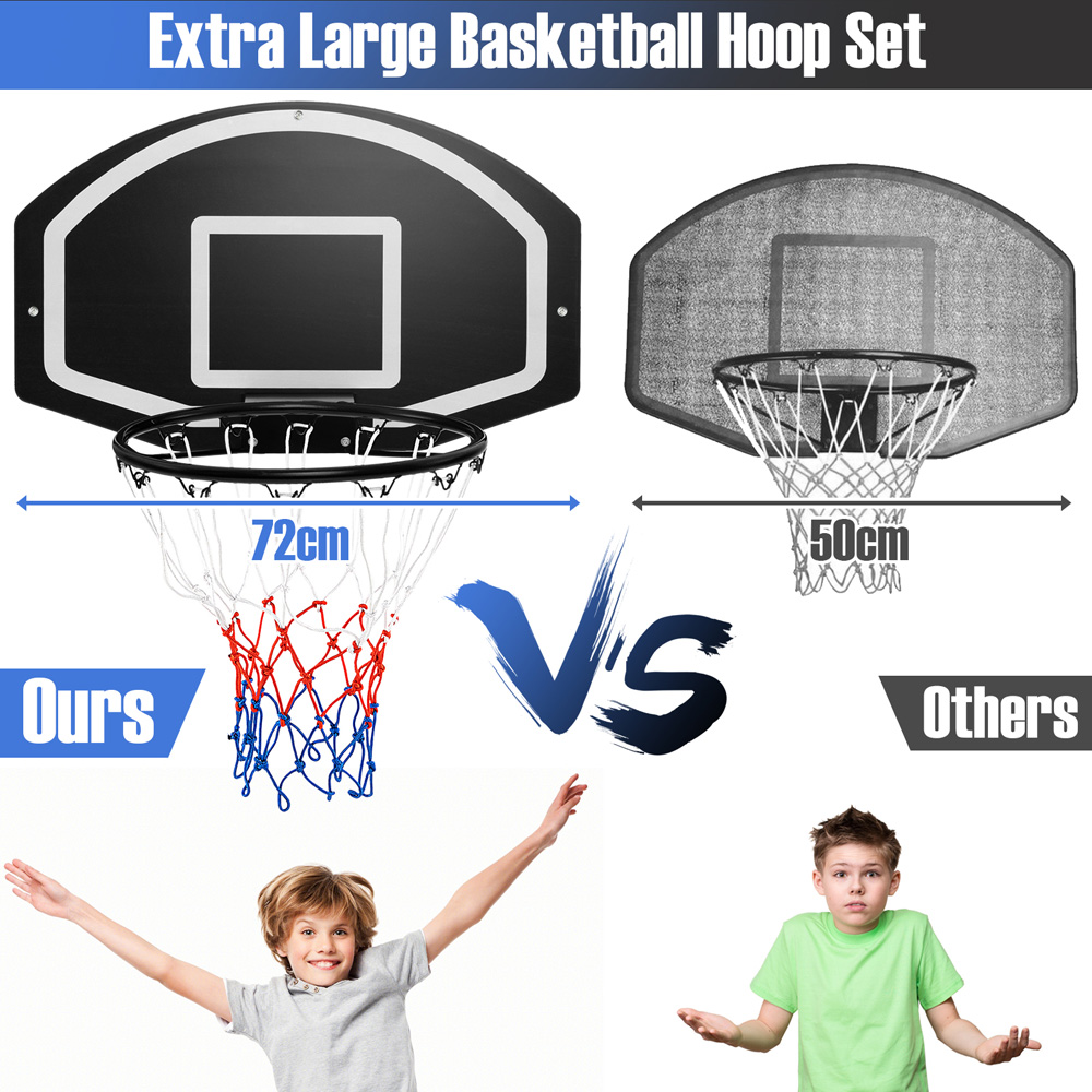 Costway Large Indoor Wall Mounted Basketball Set Image 6