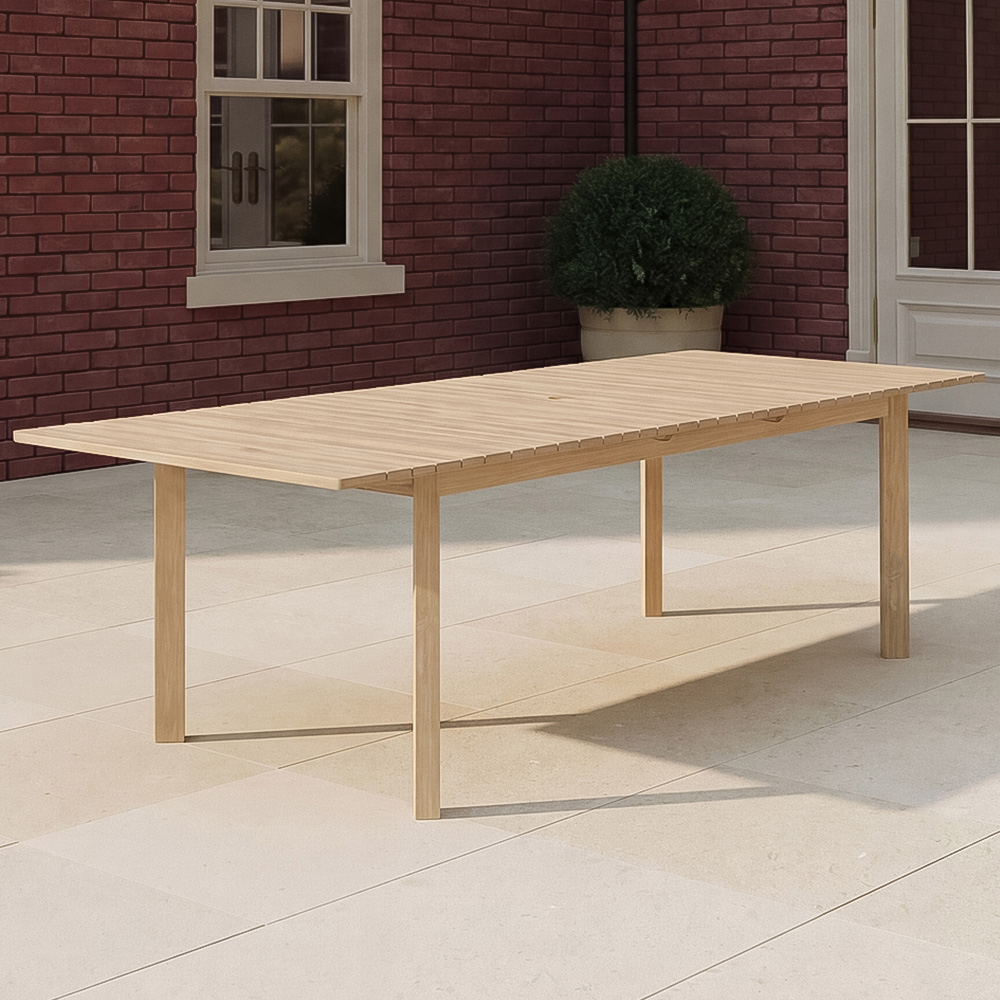 Charles Bentley Delgada 8 Seater 199-240cm Acacia Extendable Dining Table Image 1