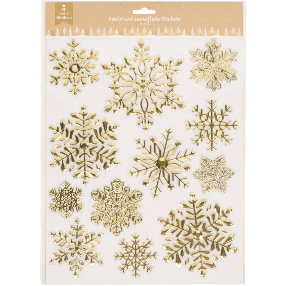 Embossed Snowflake Sticker Sheet Image 4