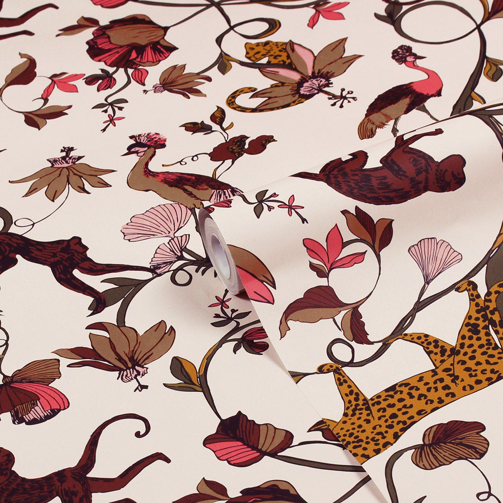 furn. Wildlings Tropical Natural Multicolour Matte Wallpaper Image 2