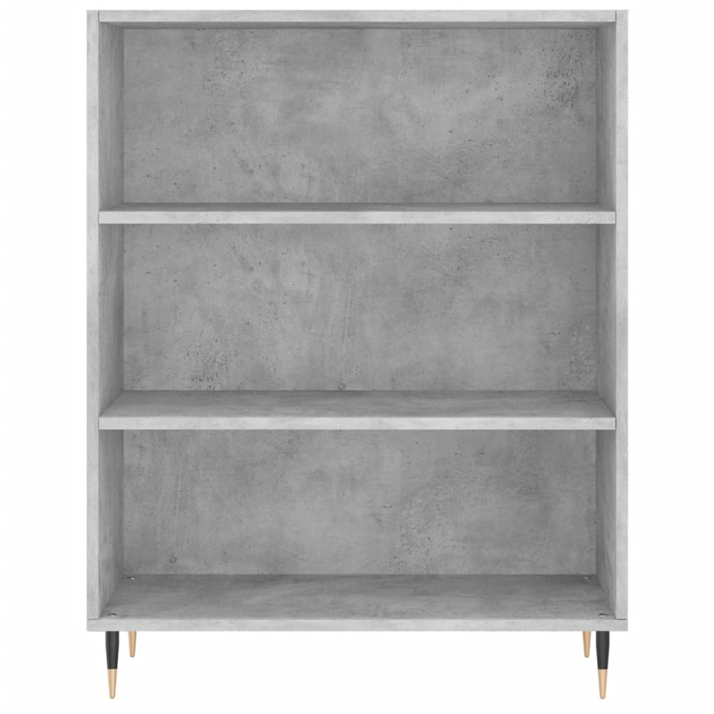 vidaXL 3 Shelf Concrete Grey Bookcase Image 4