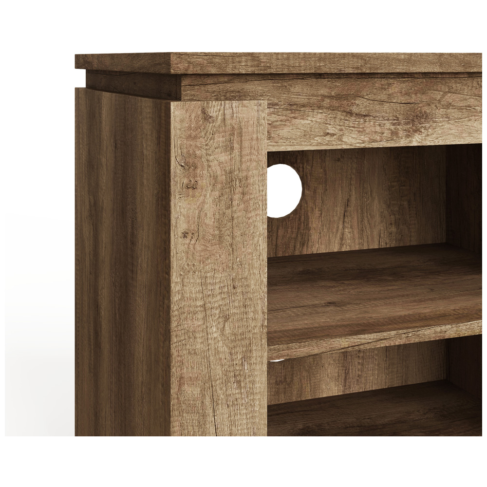 GFW Canyon Single Door 2 Shelf Grey Oak Compact TV Unit Image 6