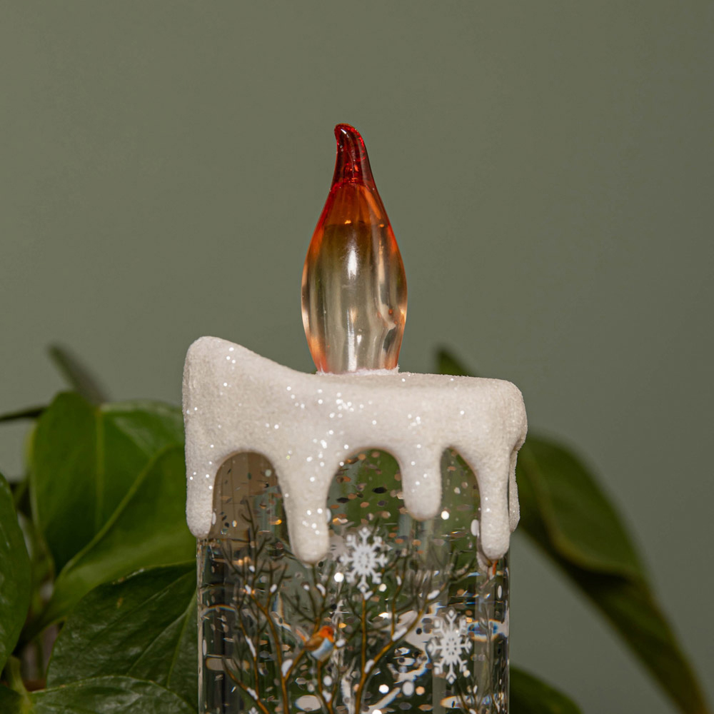 Samuel Alexander Warm White Dual Powered Light Up Water Candle with Santa and Animals Image 2