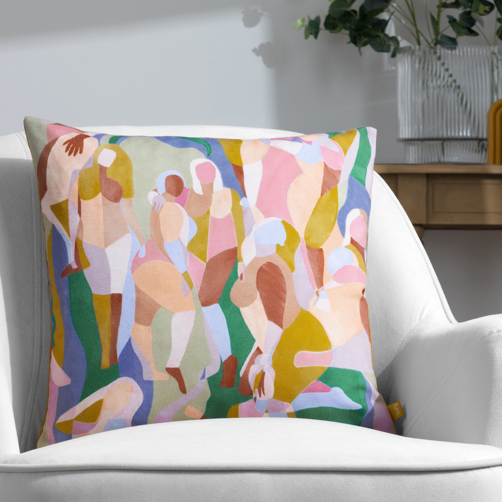 furn. Self Love Multicolour Abstract Cushion Image 2