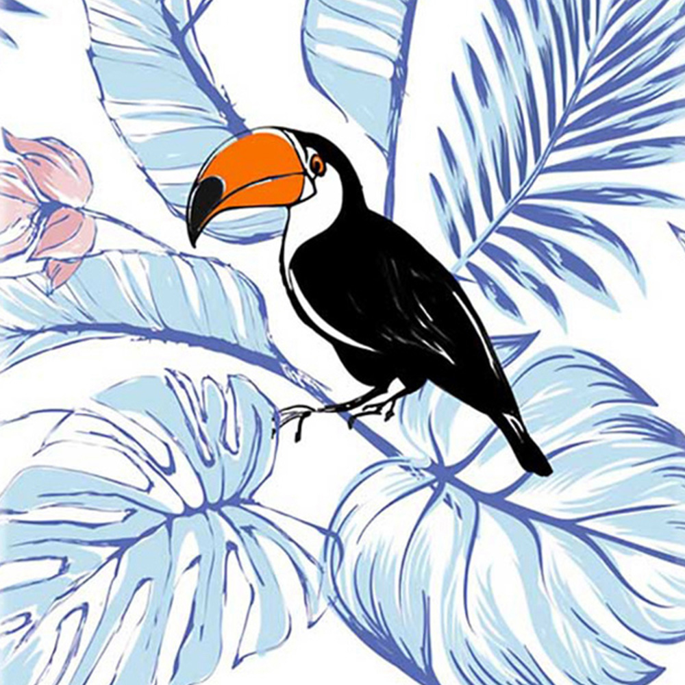 Warren Reed Designer Large Tropical Toucan Suitcase Image 3