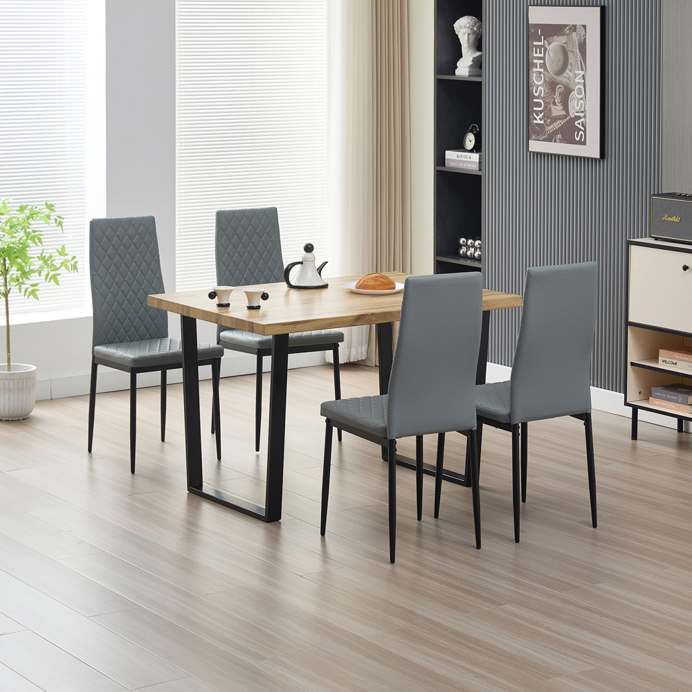 Indoor Living Colorado Emily 4 Seater Dining Set Grey Image 9