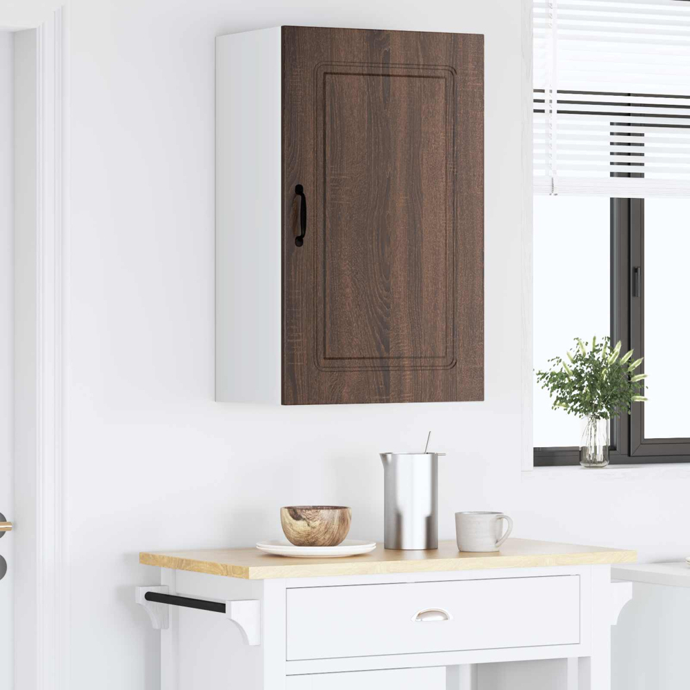 vidaXL Kalmar Single Door Brown Oak Wall Kitchen Cabinet Image 9