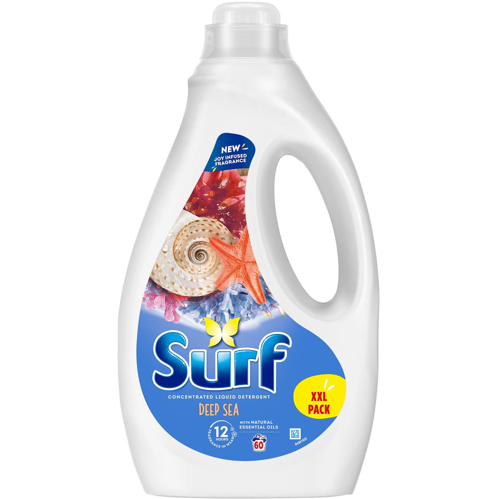 Surf Deep Sea Laundry Washing Liquid Detergent 60 Washes 1.62L 4 Pack Image 2