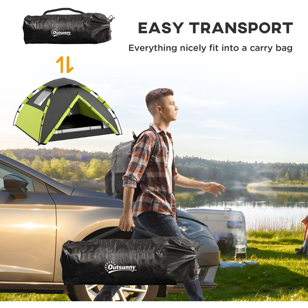 Outsunny 3-4 Person Waterproof Camping Tent Green Image 7