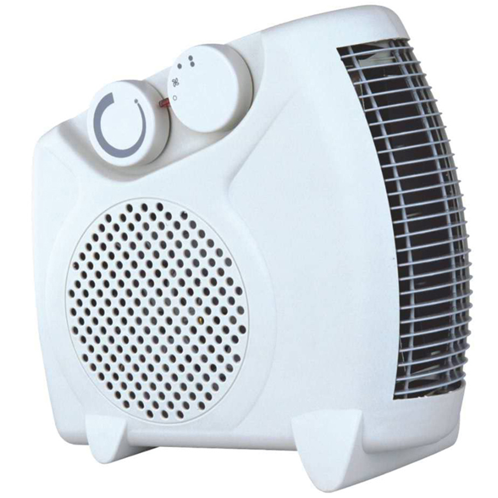 White Fan Heater with 2 Heat Settings and Cool Function Image 1
