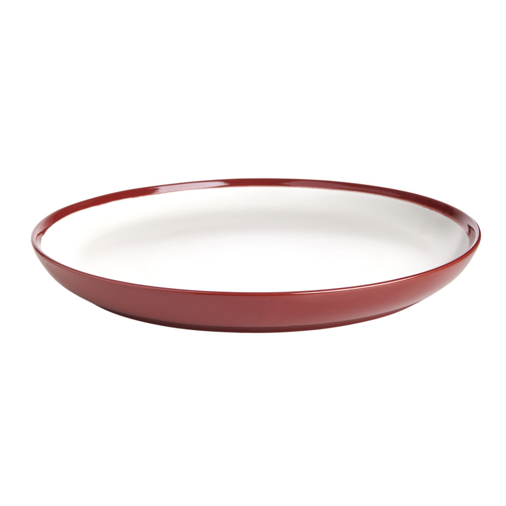 Wilko Red Reactive Glazed Dinner Plate Image 3