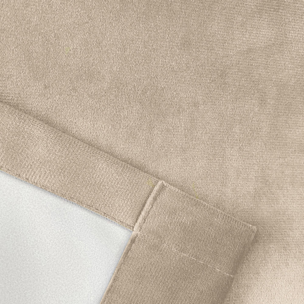 Enhanced Living Hampton Cream Velvet Blackout Thermal Eyelet Curtain 168 x 183cm Image 4