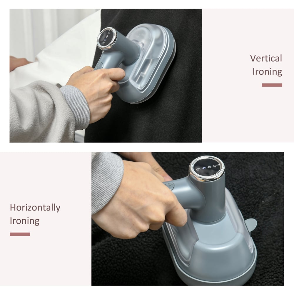 HOMCOM Grey Portable Handheld Garment Steamer 1200W Image 4