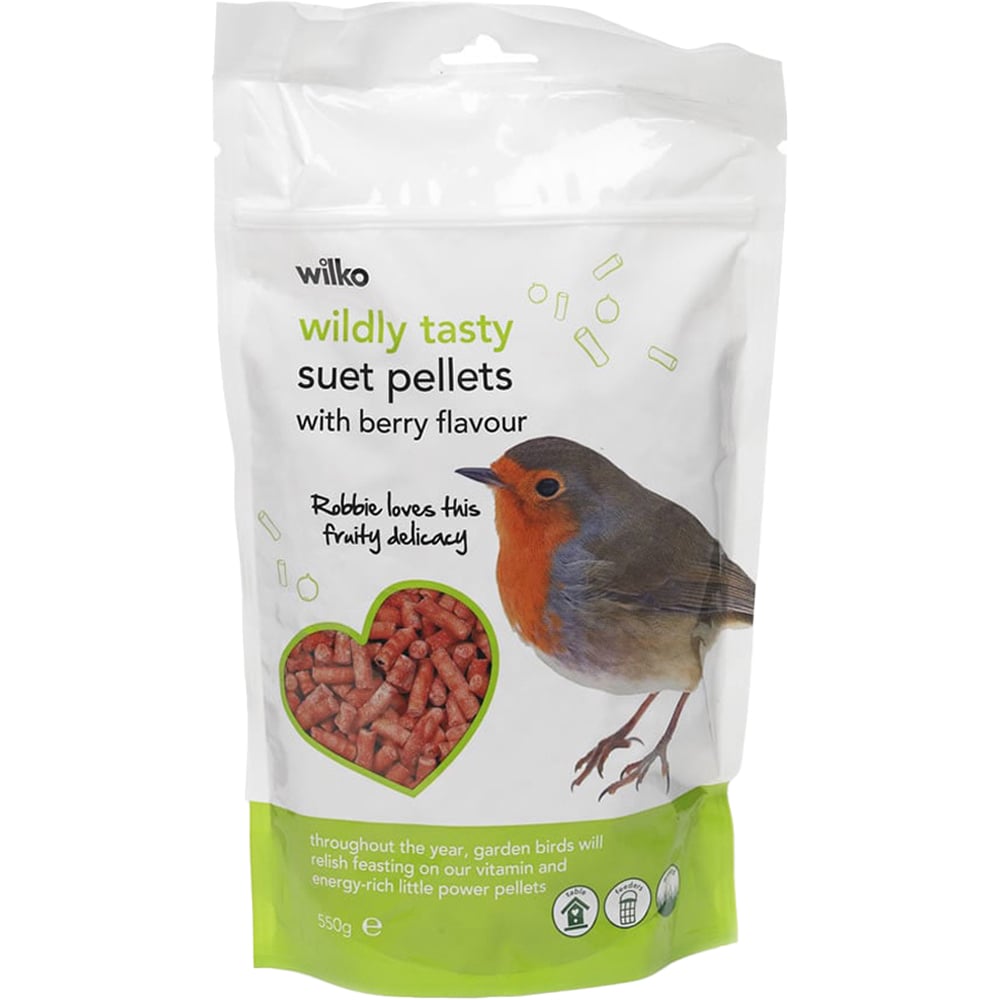 Wilko Wild Bird Suet Pellets with Berry Flavour 550g Image