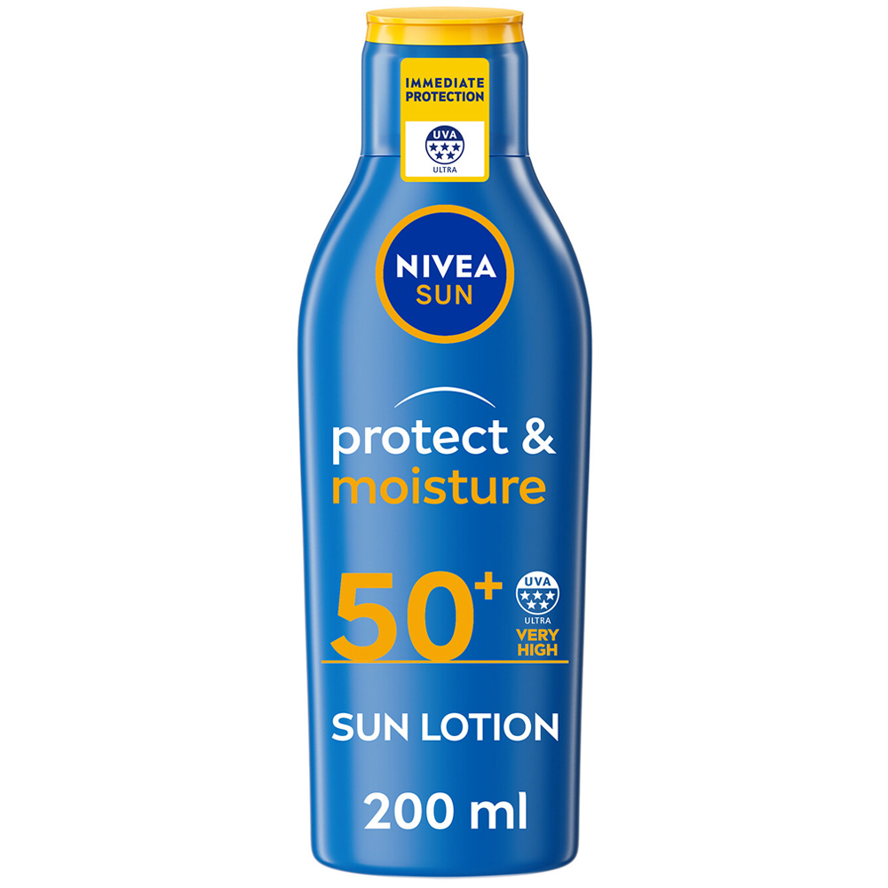 Nivea Protect and Moisture Sun Lotion SPF50+ 200ml Image