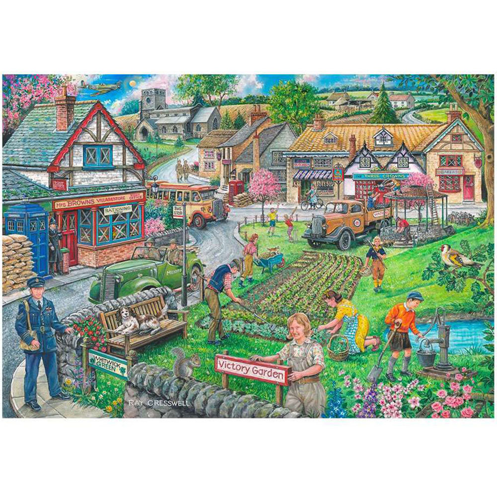 The House of Puzzles Wartime Green Big 250 Piece Jigsaw Puzzle Image 1