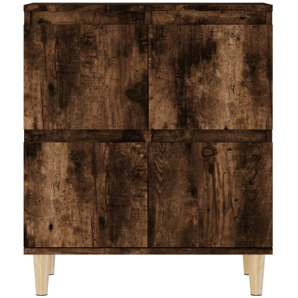vidaXL 4 Door Smoked Oak Sideboard Image 3