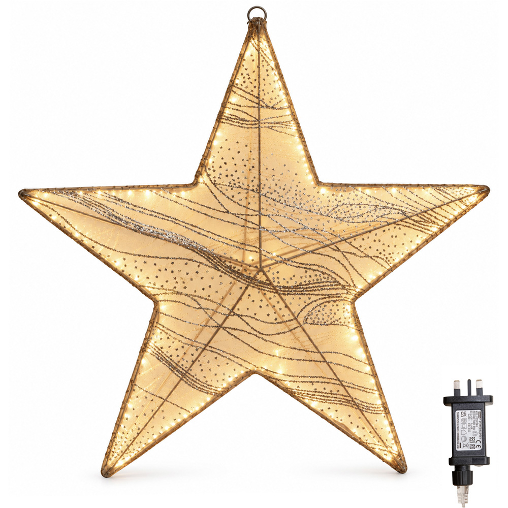 Samuel Alexander Aura 248 Warm White LED Light-Up Christmas Star 58cm Image 2
