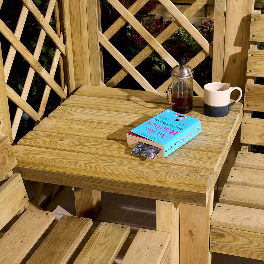 Rowlinson Richmond 4 Seater 6.3 x 6.9ft Corner Arbour Image 3