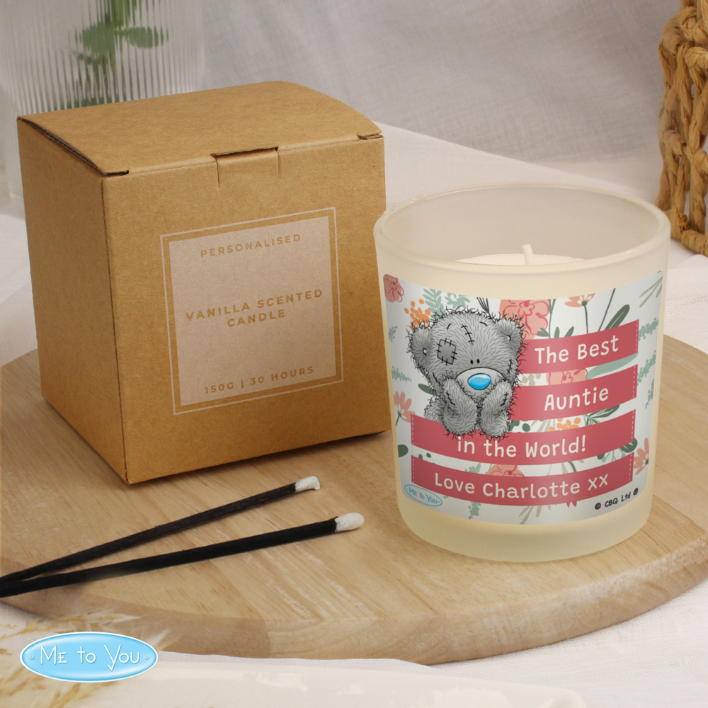Personalised Memento Personalised Me To You Floral Scented Jar Candle Image 3