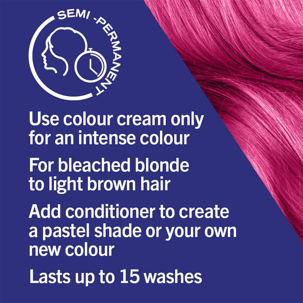 Schwarzkopf Live 093 Shocking Pink Ultra Bright or Pastel Semi-Permanent Hair Dye Image 3