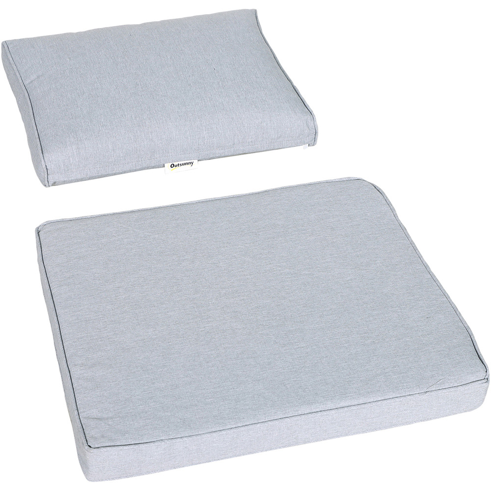 Outsunny 4 Seater Black Garden Furniture Set with Cushions Image 5