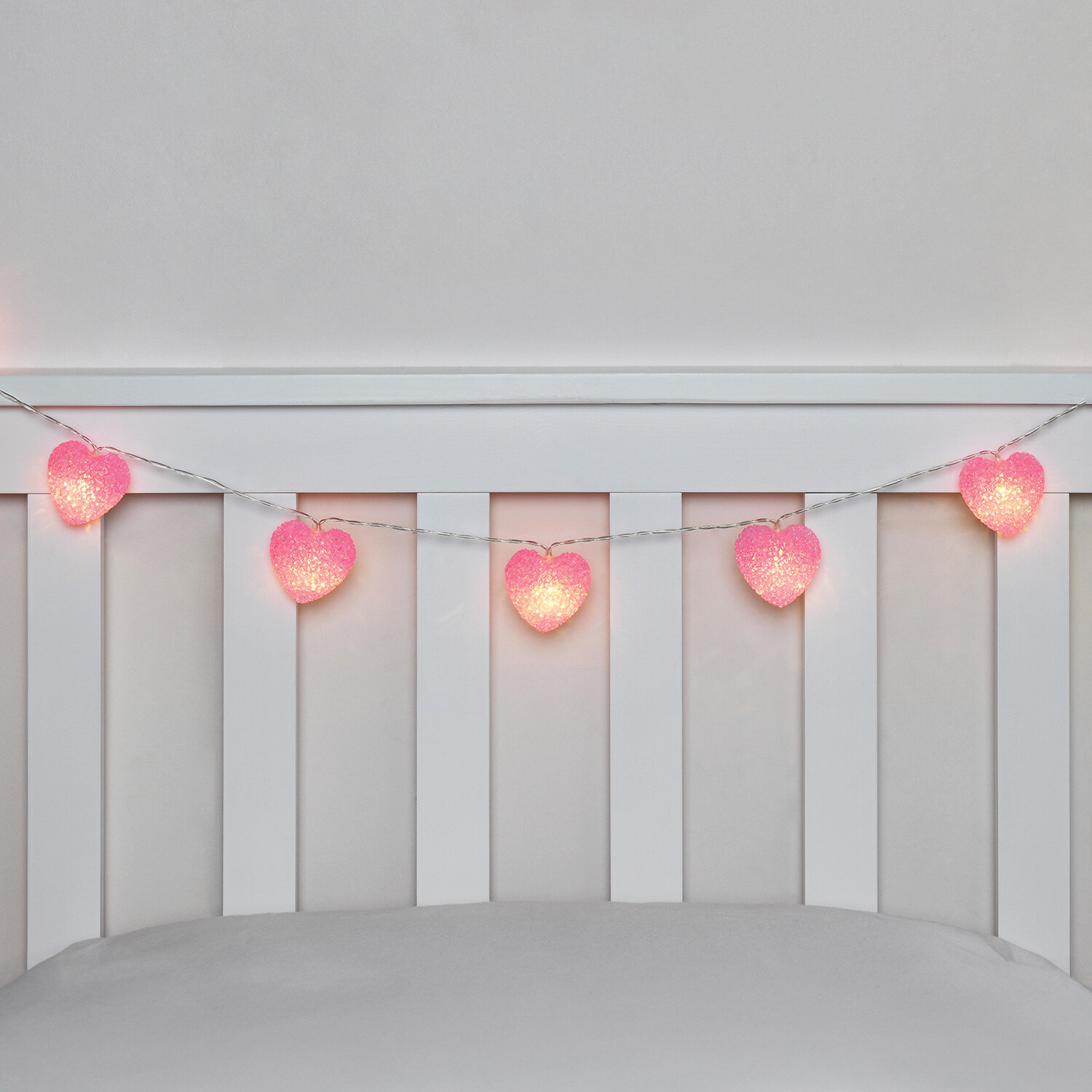 20 LED Ombre Heart String Light - Pink Image 1