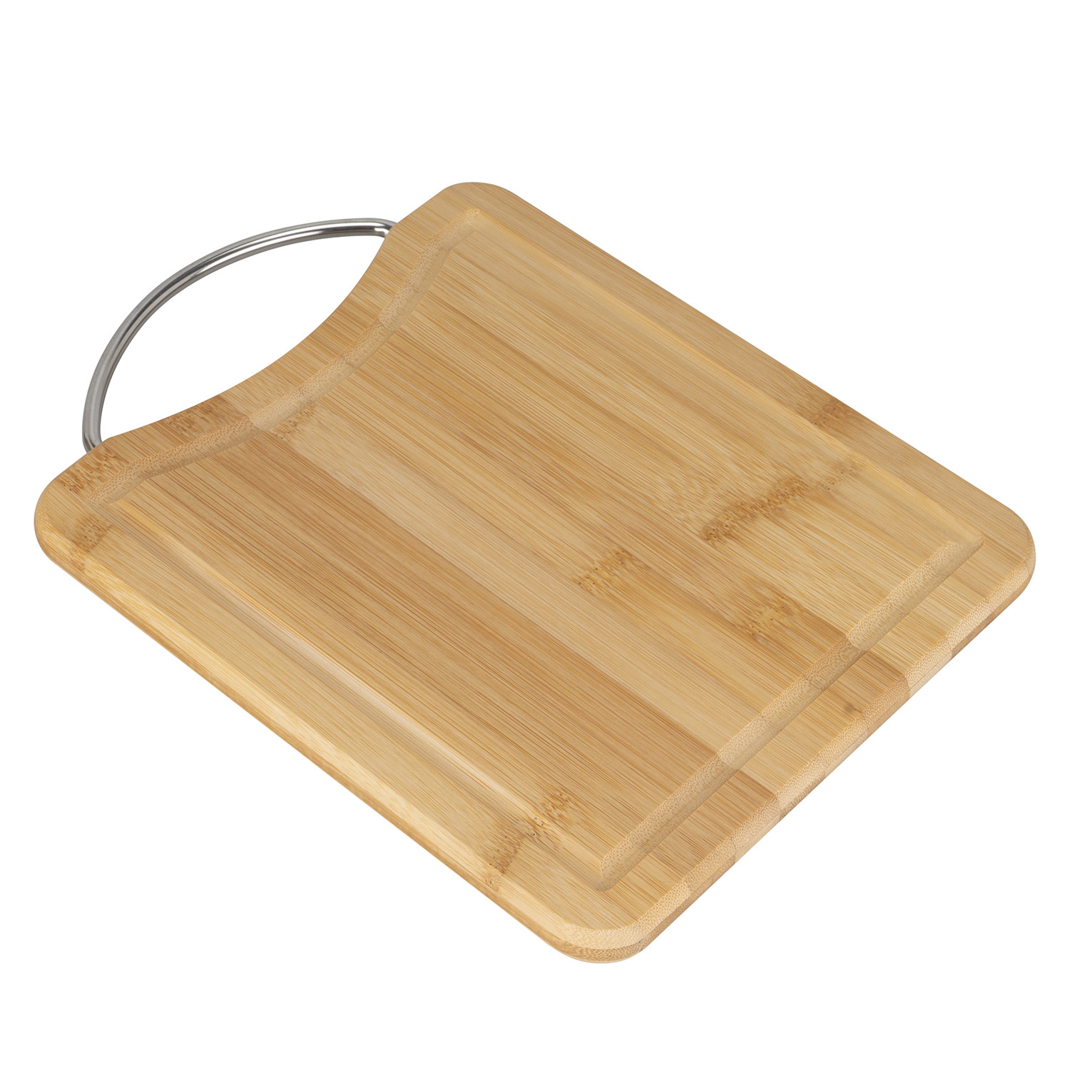 Bamboo Chopping Board with Wire Handle - Small Image 2