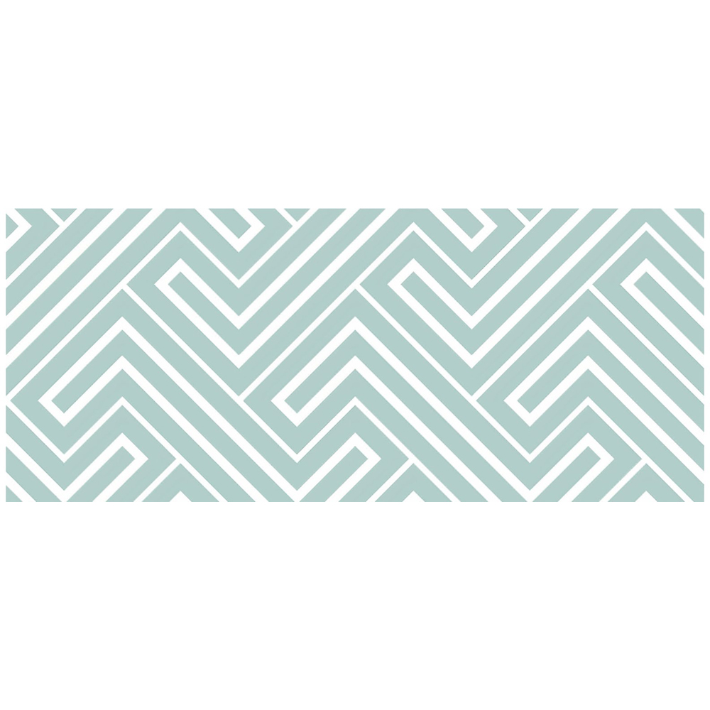 Warren Reed Designer Geometric Blue Glass Bathroom Splashback 25 x 60cm Image 2