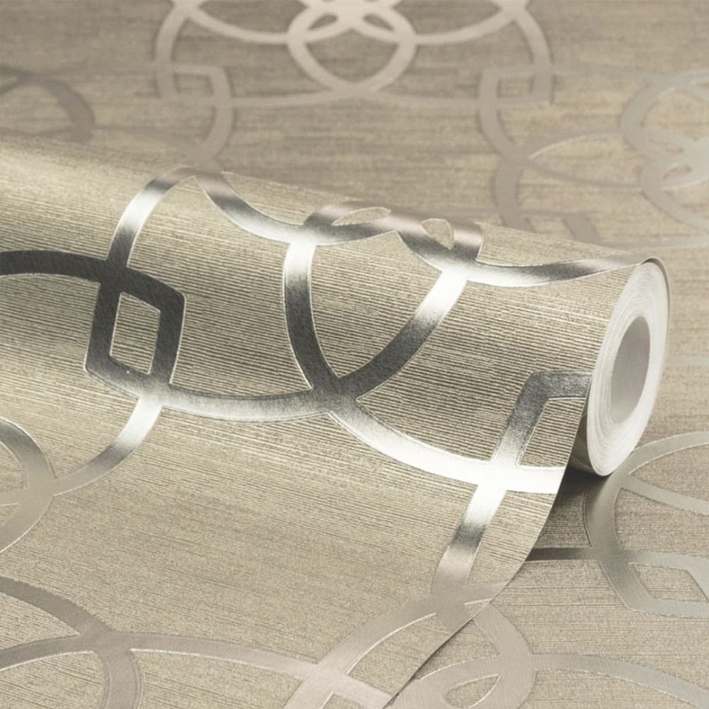 Muriva Precious Silks Marrakech Silver and Gold Wallpaper Image 2