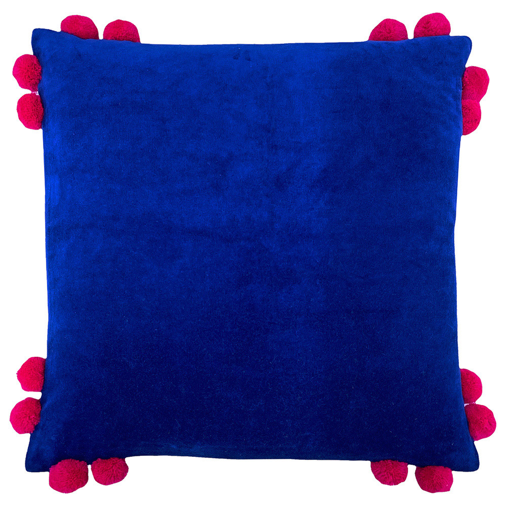 furn. Hoola Blue and Pink Pom Pom Cushion  Image 1