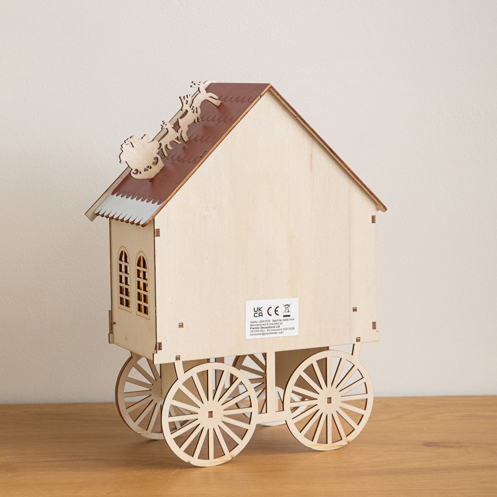 Samuel Alexander LED Wooden Christmas Carriage Musical Scene 27cm Image 5