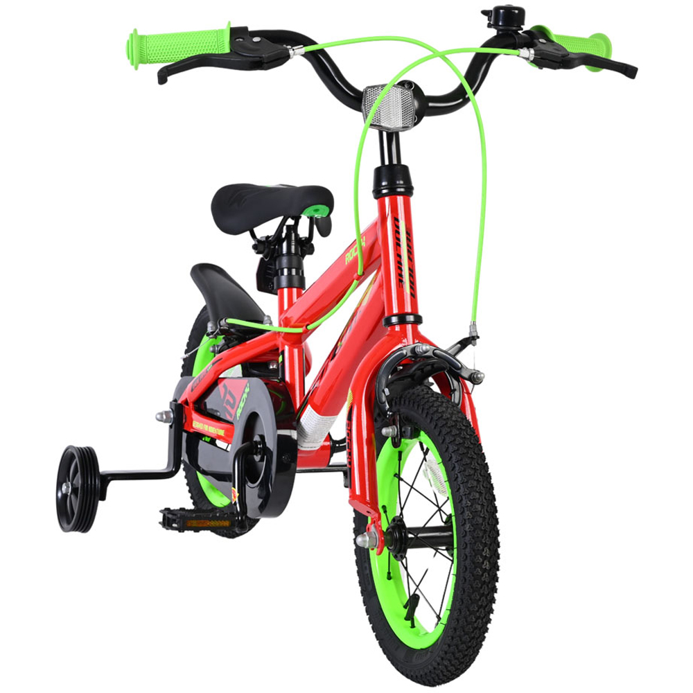 Volare Rocky Kids 12 inch Red Bike with Stabilisers Image 2
