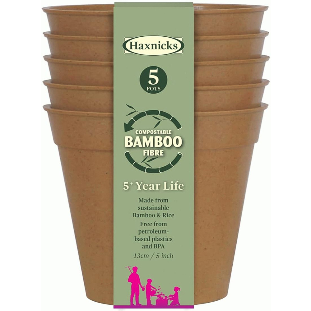 Garden Gear Terracotta Bamboo Pot 13cm 5 Pack Image