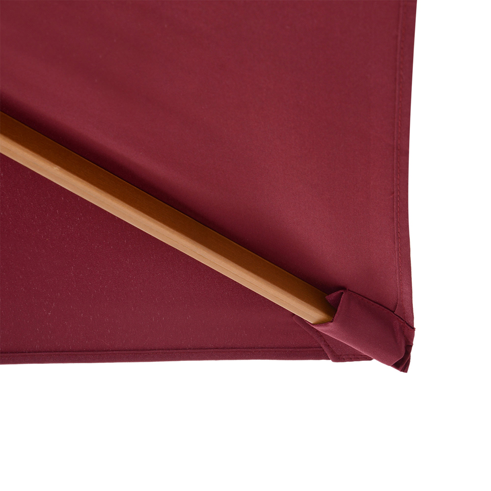 Outsunny Wine Red Wooden Parasol 3 x 2m Image 3
