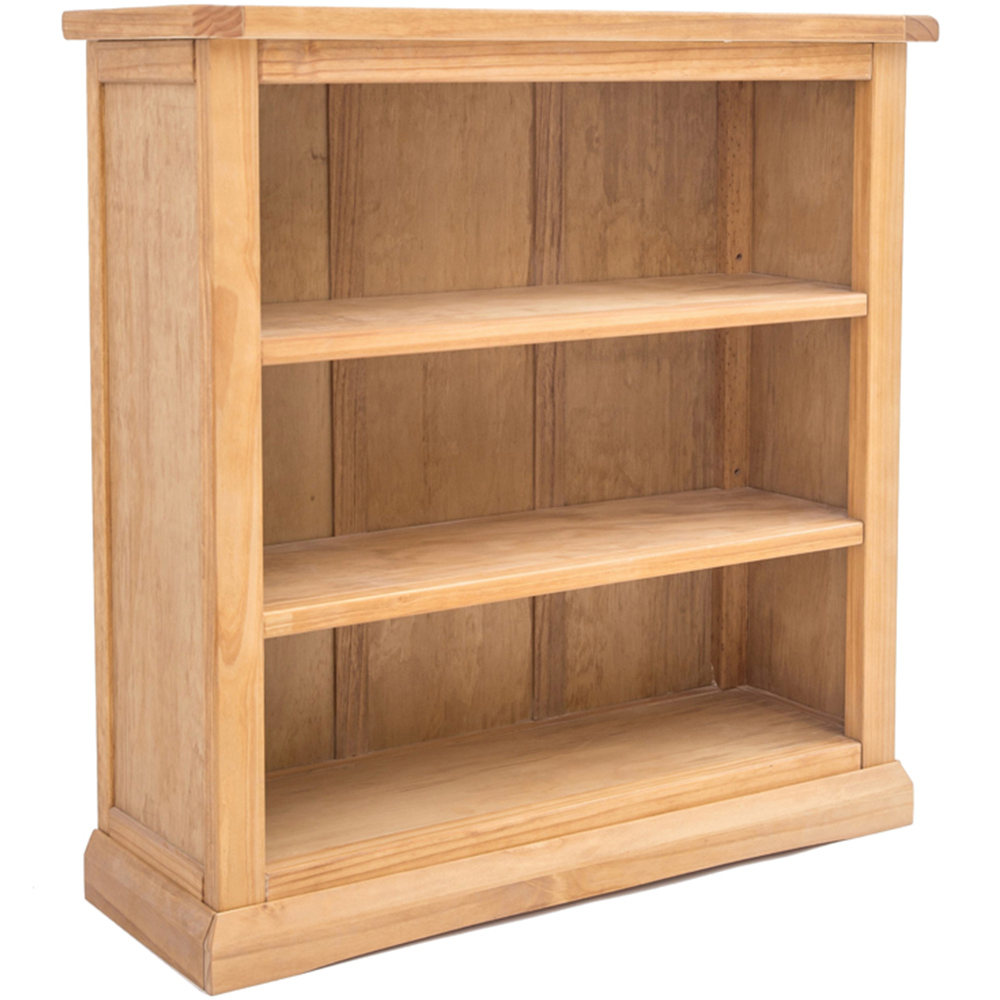 Lucca 3 Shelf Waxed Bookcase Image 3