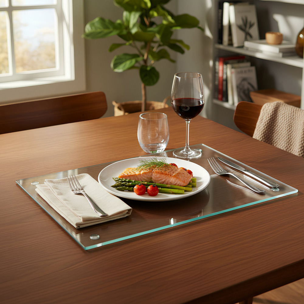 Harbour Housewares Glass Kitchen Chopping Board 50 x 40cm Image 3