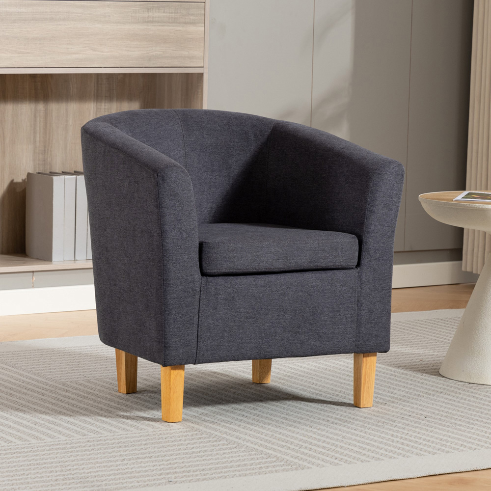 Artemis Home Millie Charcoal Grey Fabric Accent Chair Image 4